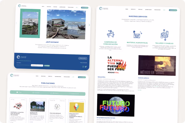 mockup sitio web